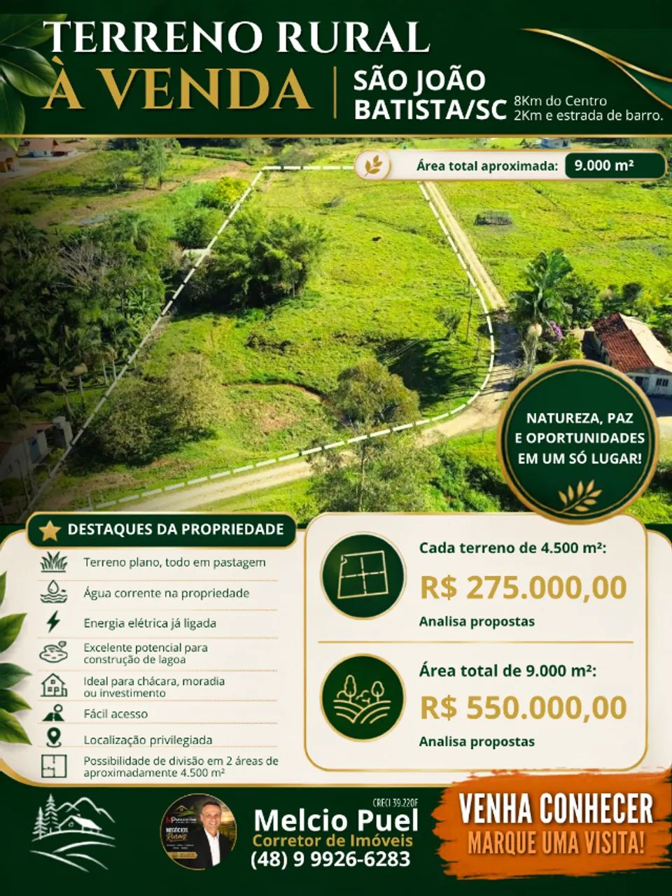 Terreno a venda em São joão Batista/SC