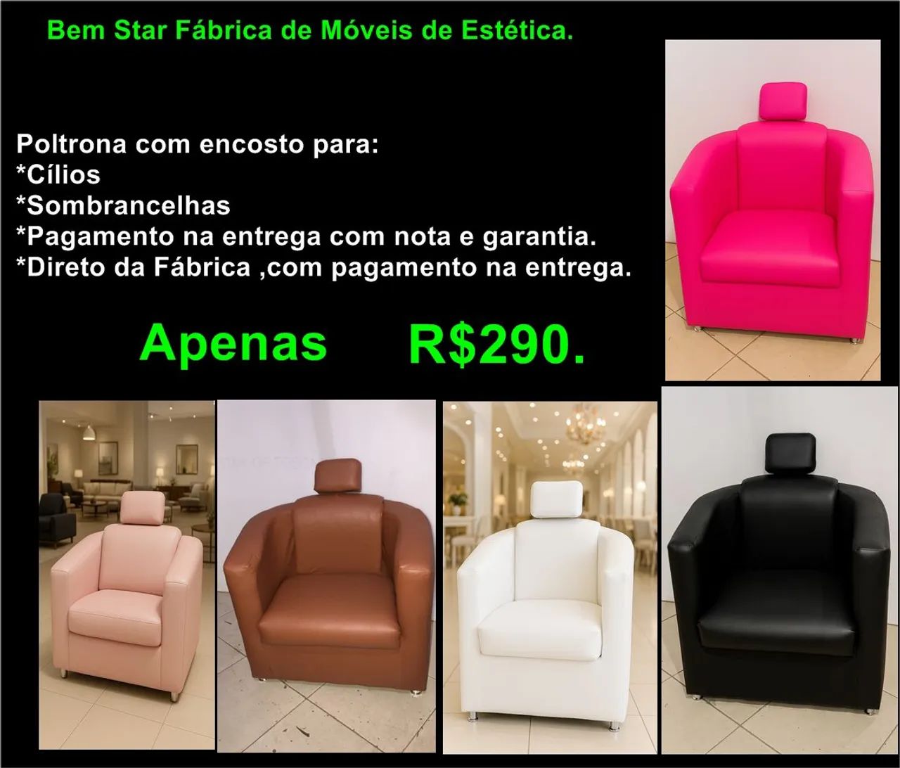 Poltrona para fazer cílios e sobrancelhas  - Foto 4