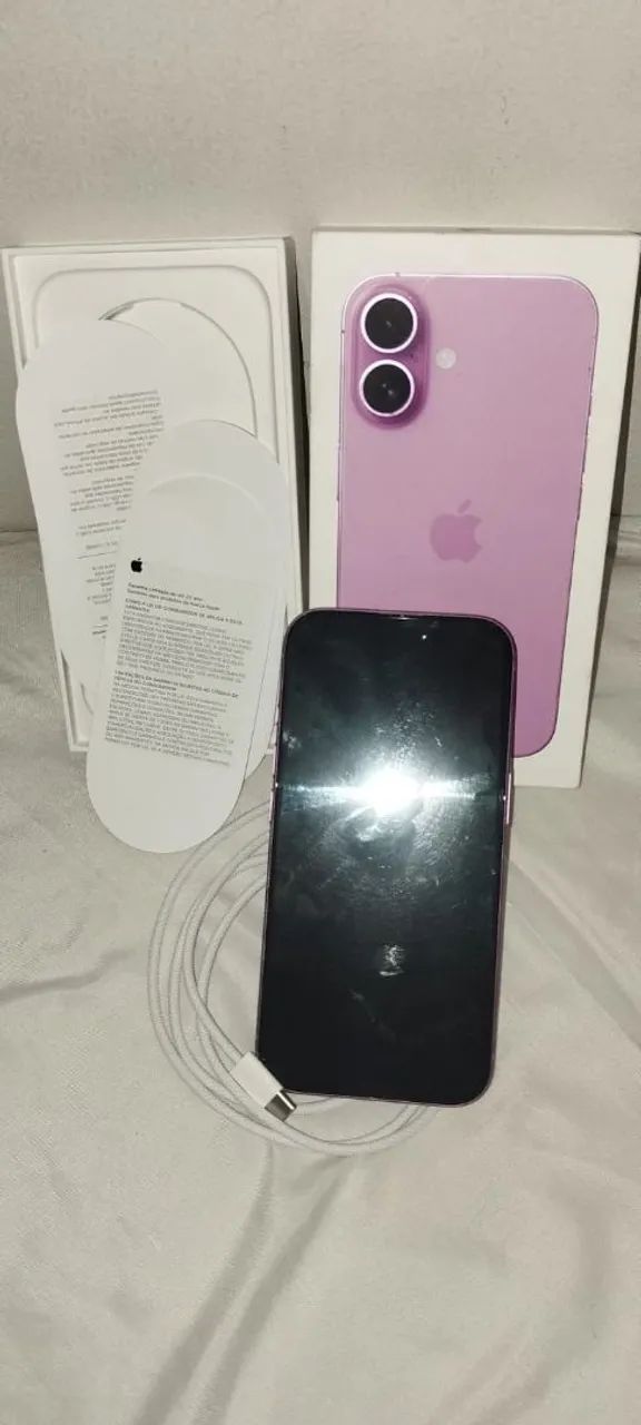 IPHONE 16 -  ROSA 256 GB-  COM NOTA - Foto 3