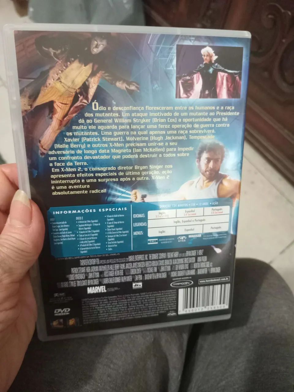 DVD X- MEN 2 DUPLO CONTENDO 4 CARDS - DVD, Blu-Ray e Vídeo Cassete
