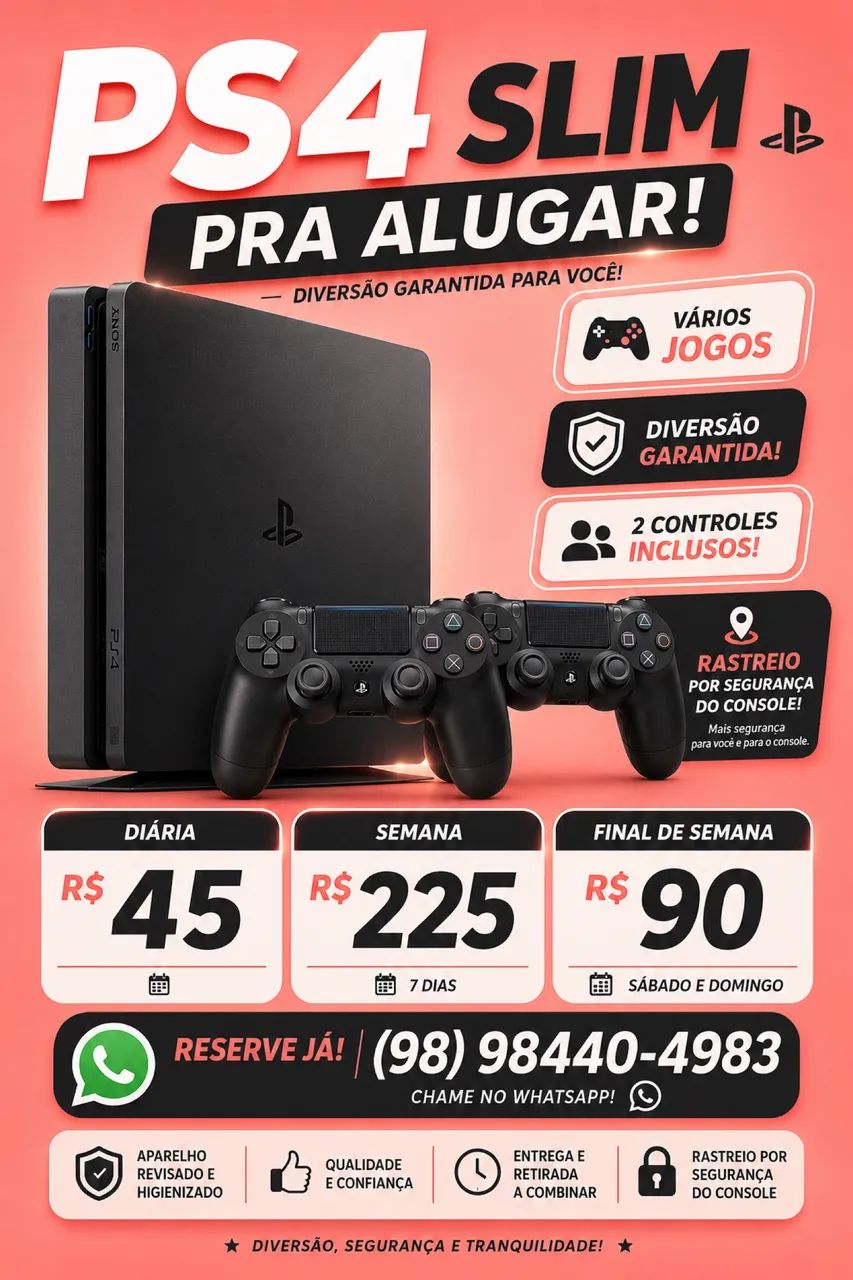 Ps4 slim para alugar 