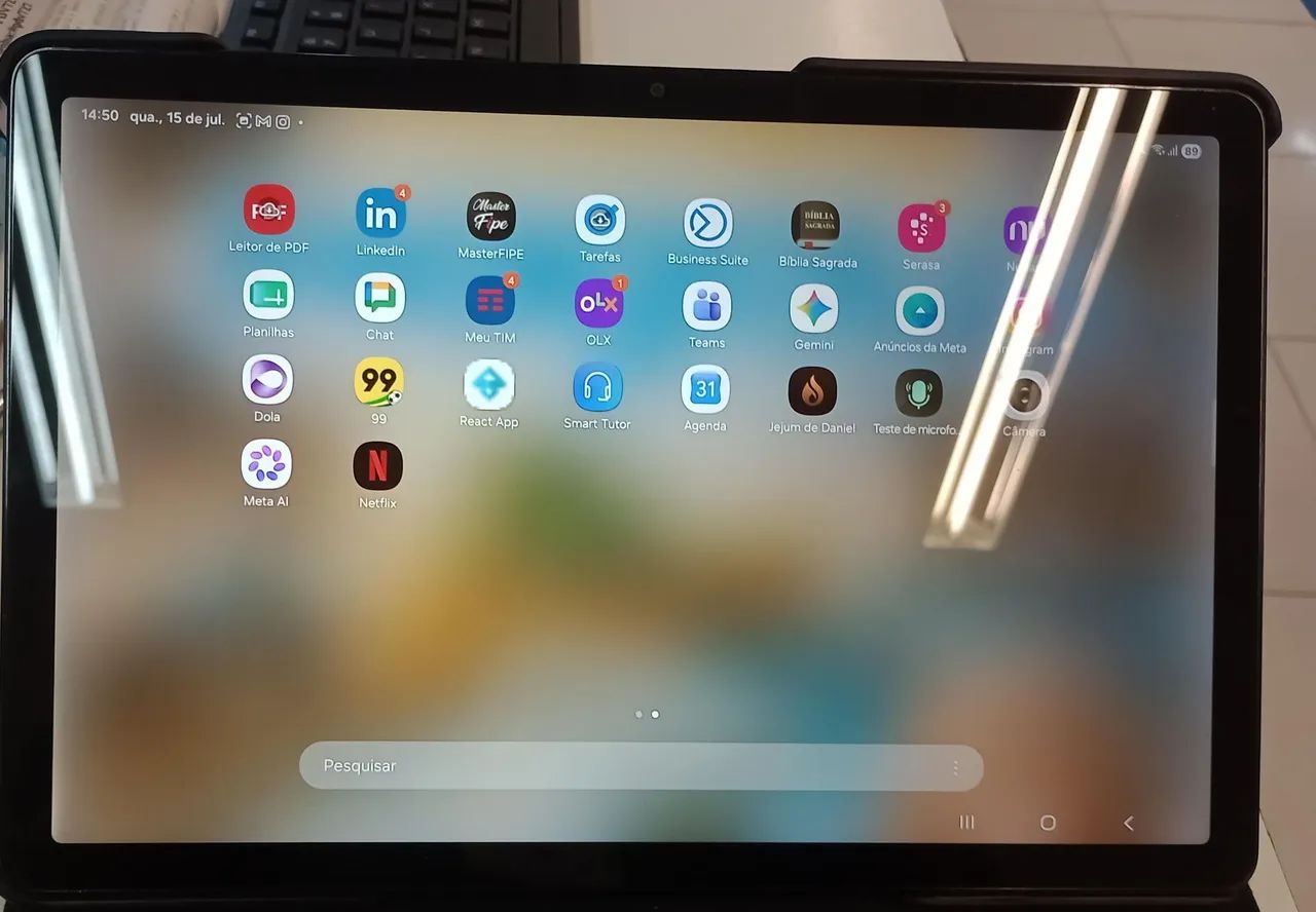 Tablet Sansug A9 5g usado na caixa e Nota fiscal - Foto 4