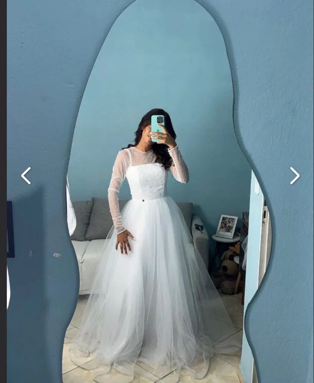 VESTIDO DE NOIVA + SAIOTE DE ARMAÇÃO