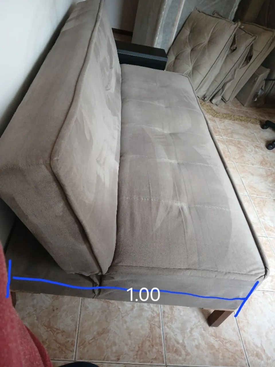 Sofá-Cama Casal Cinza, Bem Conservado - Foto 3