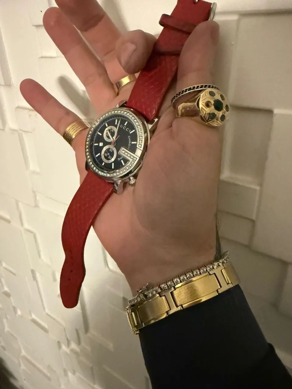 Relógio Gucci original Crevejado com diamantes ? - Foto 4