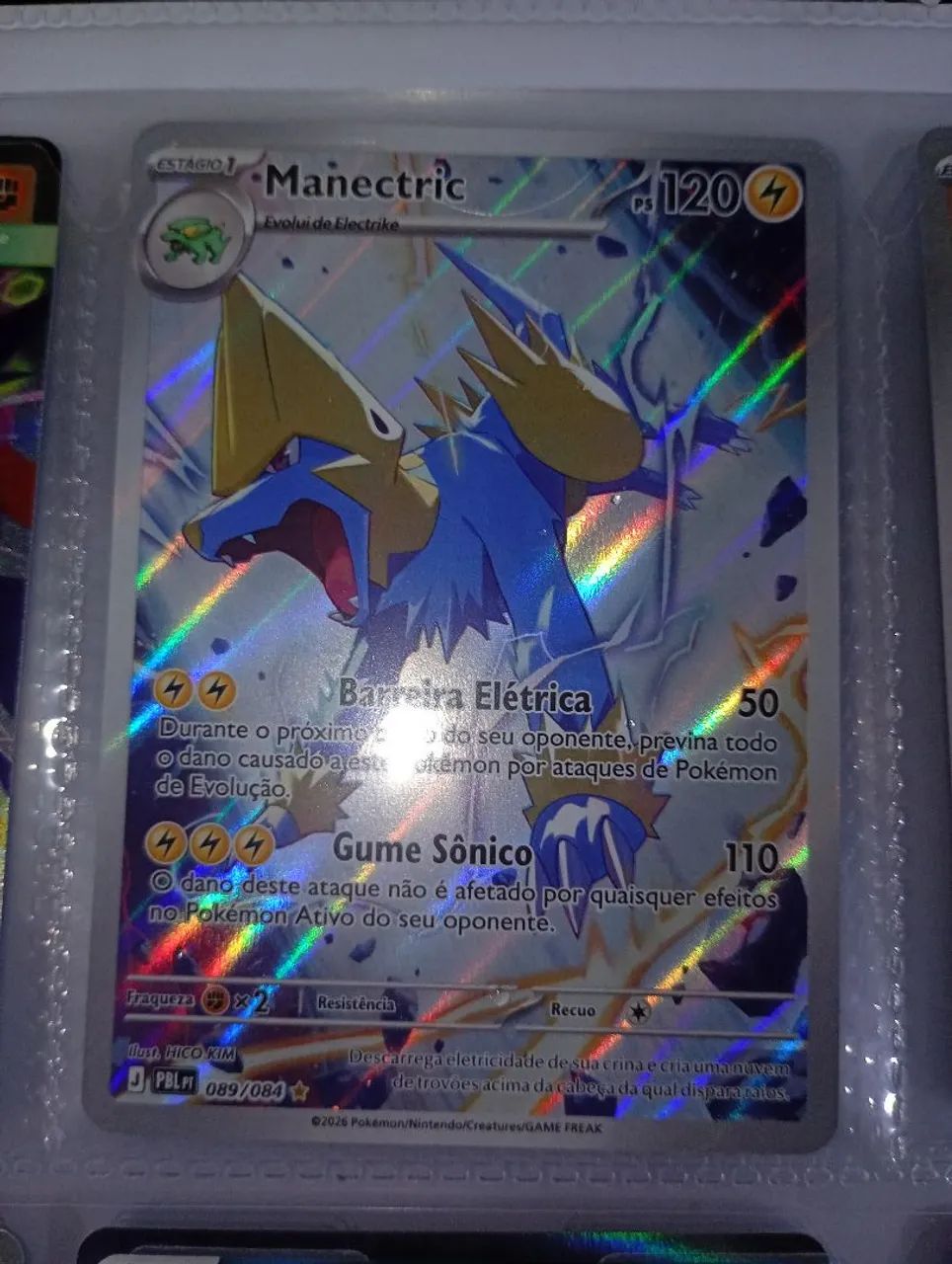 Carta pokémon da coleção escuridão absoluta. Manectric