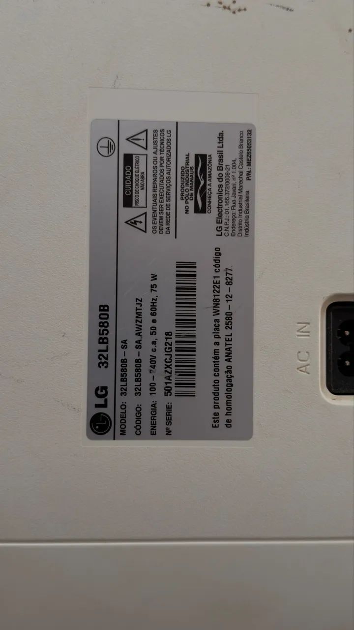Tv LG usada está com a tela trincada - Foto 3