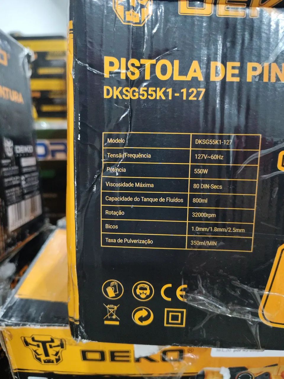 Pistola de Pintura 550W 127V Deko - Foto 2