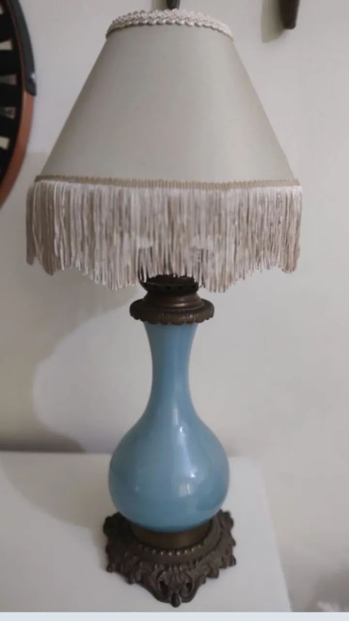 Abajur porcelana e bronze - Foto 2