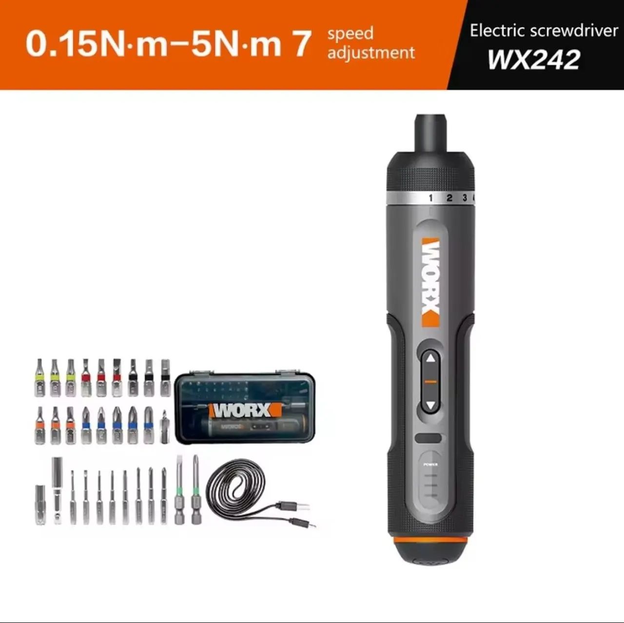 Chave Elétrica Worx Wx242 + 30 Bits