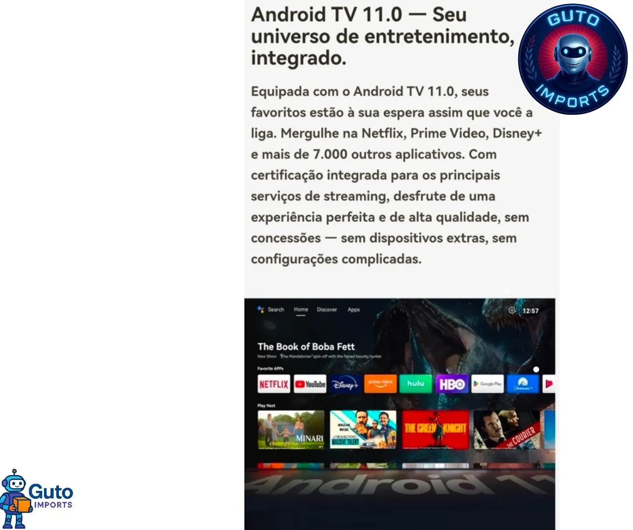 Projetor Wanbo Cube 2 Pro Full HD Android TV - Cinema em Casa novo caixa lacrada - Foto 4