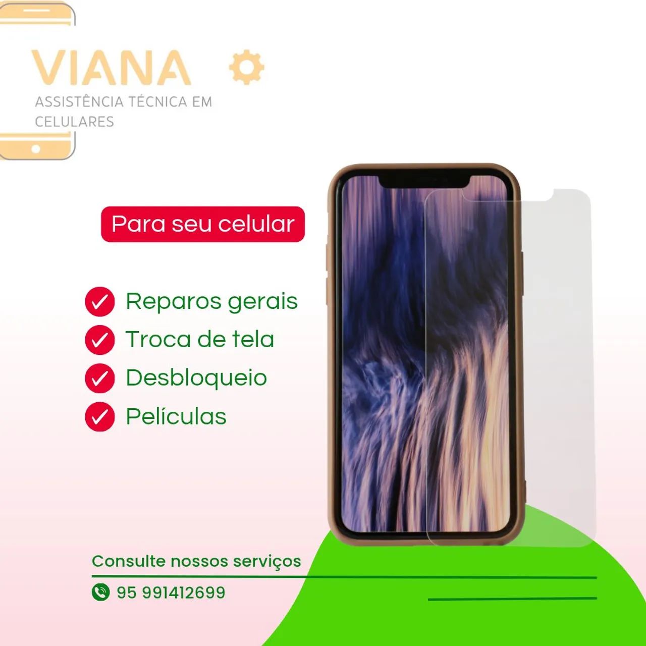 Troca de telas danificadas 