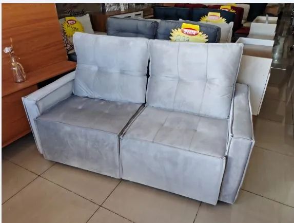 Última unidade sofá retrátil e reclinável 1, 60 cm cor prata