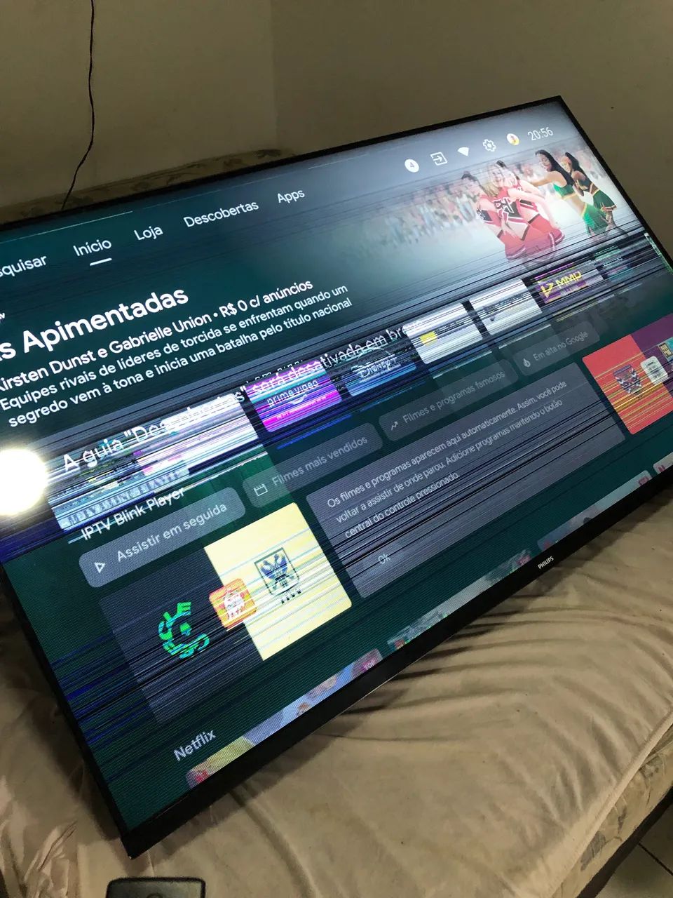 Smart tv Philips Android 55 polegadas com listras na tela - Foto 2
