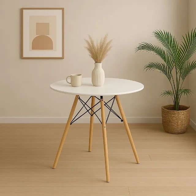 MESA EAMES EIFFEL REDONDA 120 CM - BRANCO PETROMIX 80950 - Foto 3