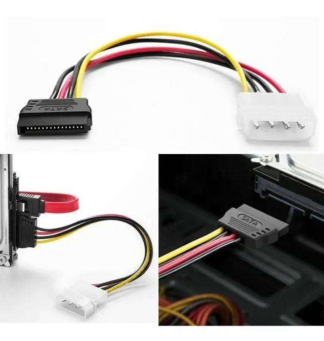 Cabo Adaptador De Força Molex Ide Para Sata - Foto 3