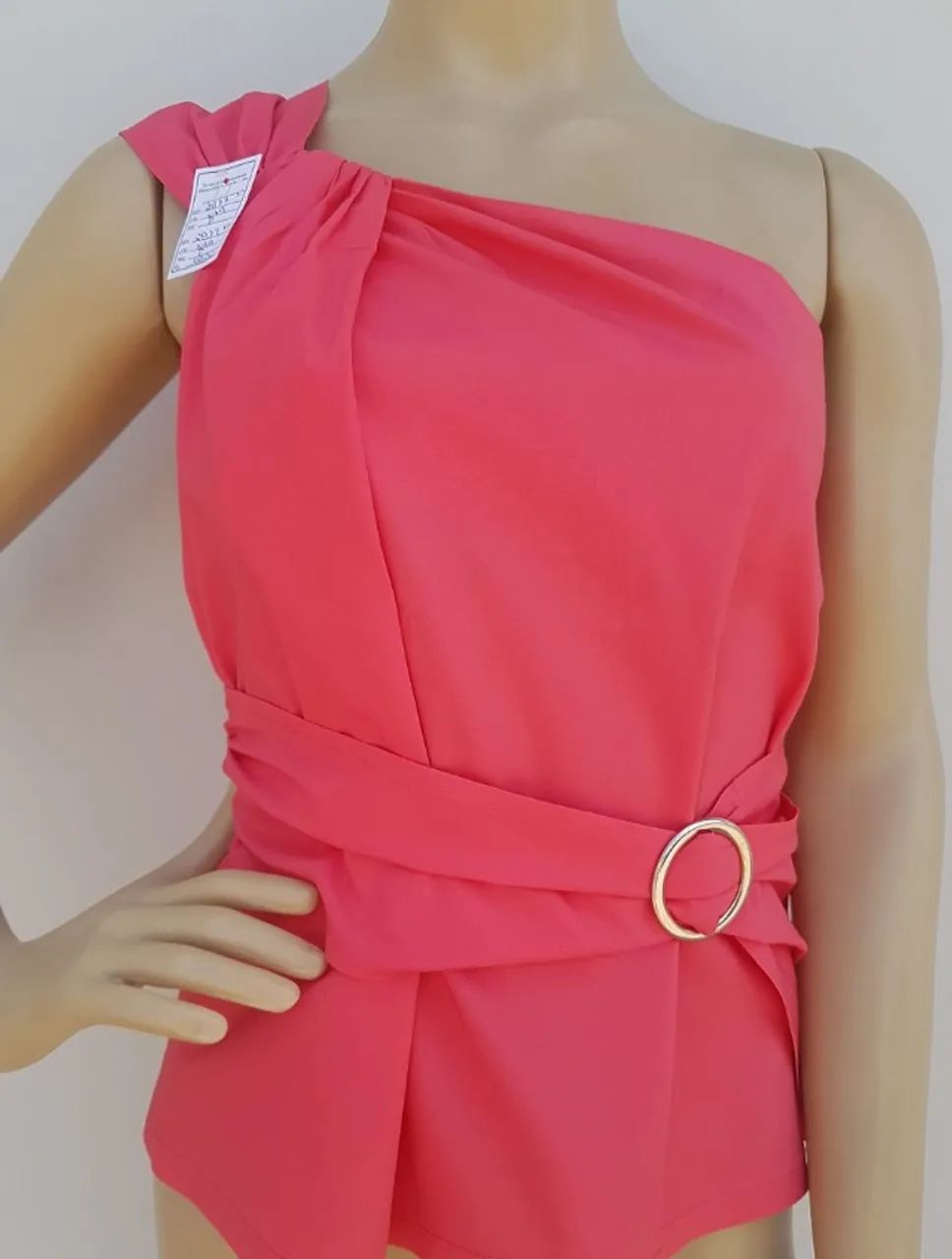 Blusa feminina elegante um Ombro só. ALGODÃO  - Foto 3