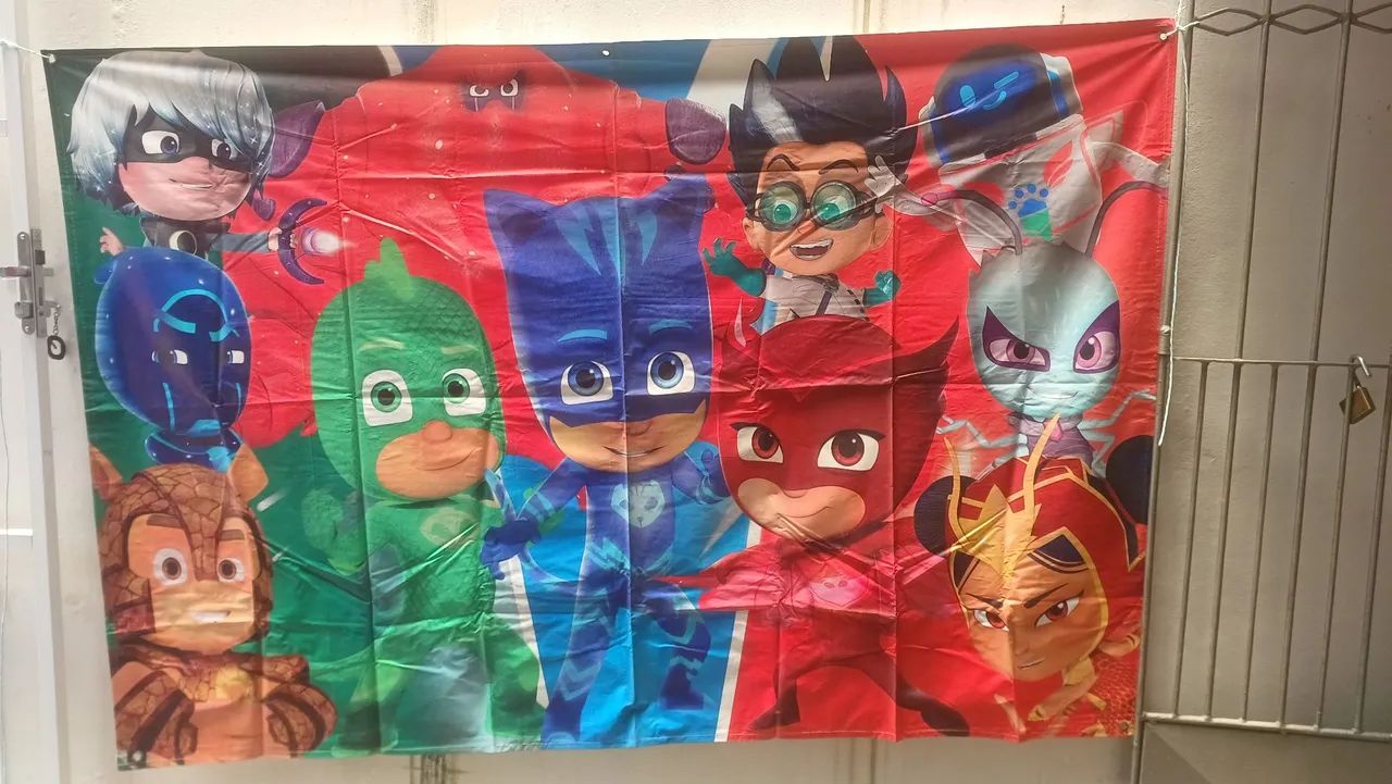 Painel de festa tema PJ Masks - Foto 3