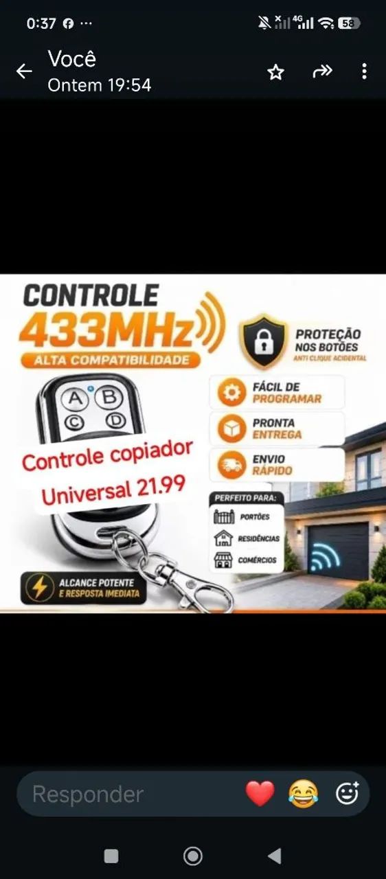 Controle copiador universal 