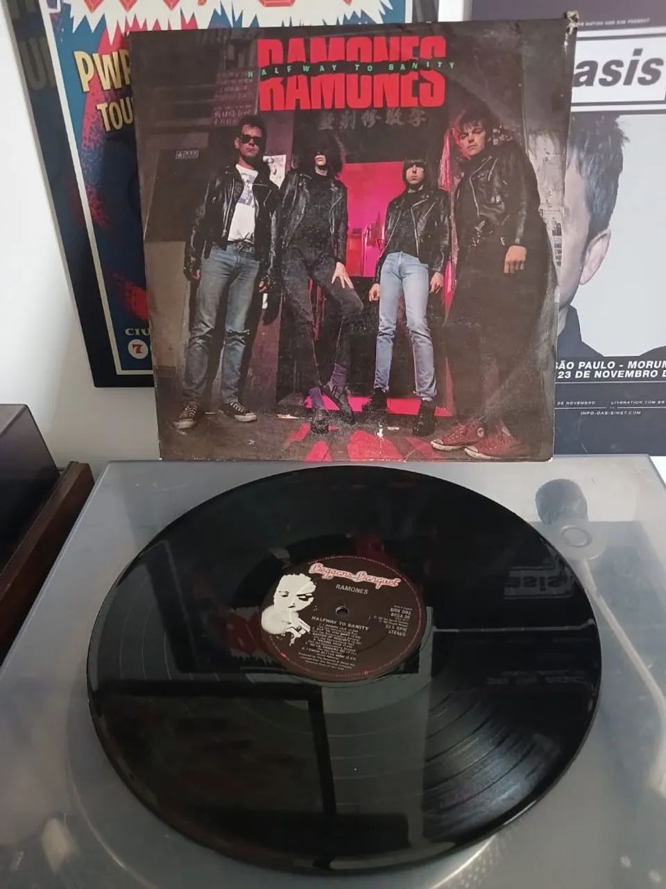 vinil lp ramones half way to sanity RARO Resgatado da Enchente