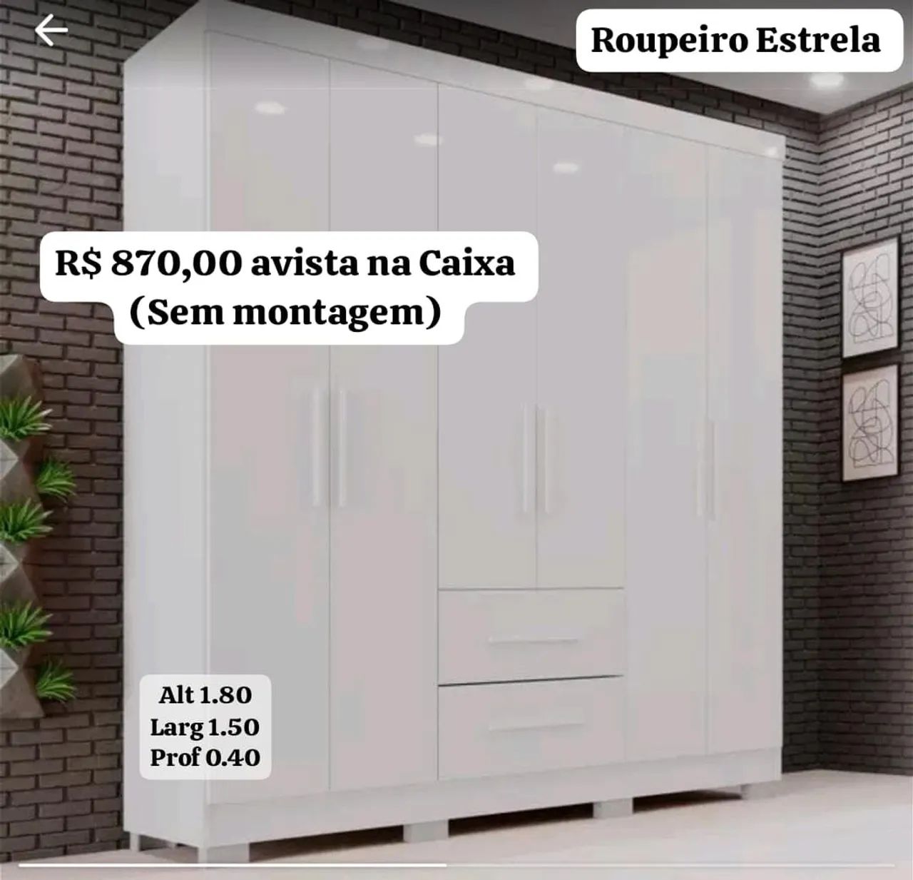 Roupeiro Estrela 6pts novo na caixa  - Foto 3