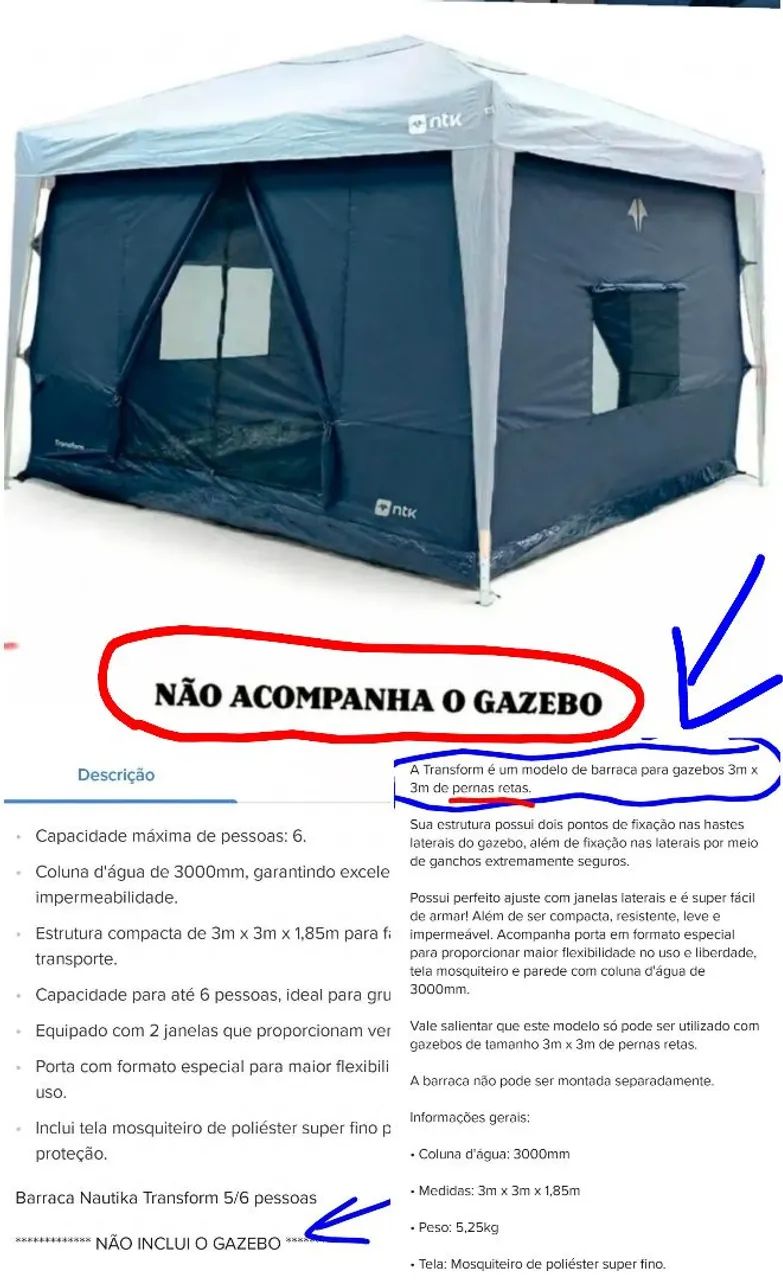 Barraca Náutica NTK Transform (sem gazebo)