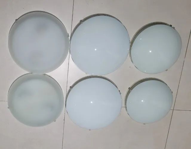 Luminária plafon vidro