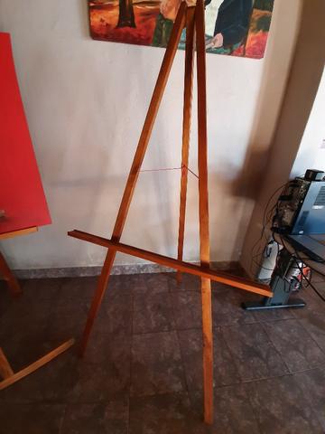 2 Cavaletes de madeira para pintura em tela e exposição - Foto 3