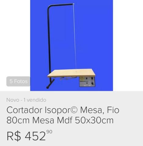 Cortador Isopor Mesa, Fio 80cm, Mesa Mdf 50x30cm - Foto 6