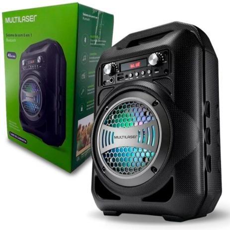 Caixa de Som Portátil Multilaser 40W Entradas USB/Bluetooth/Micro-SD/AUX e FM - Foto 3