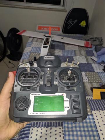 Rádio para Aeromodelo turnigy 9x completo - Foto 2