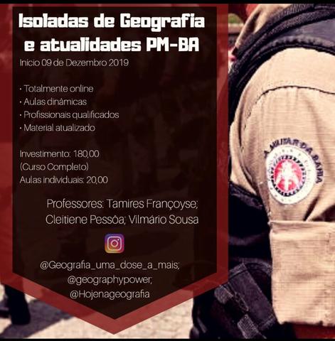 Curso ISOLADO DE GEOGRAFIA PM - BA