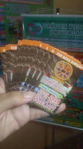 Oferta 3000 cartões visitas 99,00 p/ 1000unds 49,00 panfletos 99,00 folhinhas banner - Foto 2