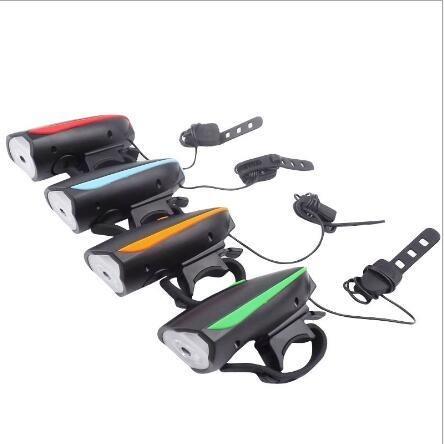 Lanterna Bike Farol + Buzina Recarregável Usb - Foto 3