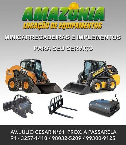 Locação de Mini carregadeira bob cat  trator com ar condicionado e retro escavadeira