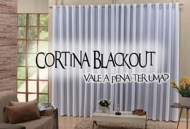 Cortina de Blecaute Cor Branco com Voal Liso Branco - Foto 4