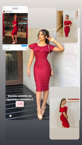 vestido ciganinha tubinho