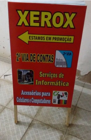 Cavalete de madeira propaganda 50x100
