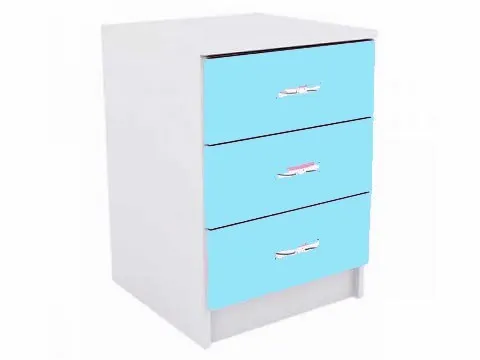 Mesa de Cabeceira Quissamã Branco/Azul Frete Grátis - Até 12x