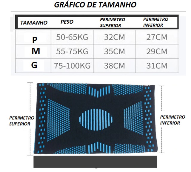 Joelheira De Compressão Com Proteção Patelar joelho - 1 unidade (novo) - Foto 2