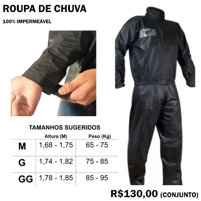 Roupa de Chuva de Motoqueiro