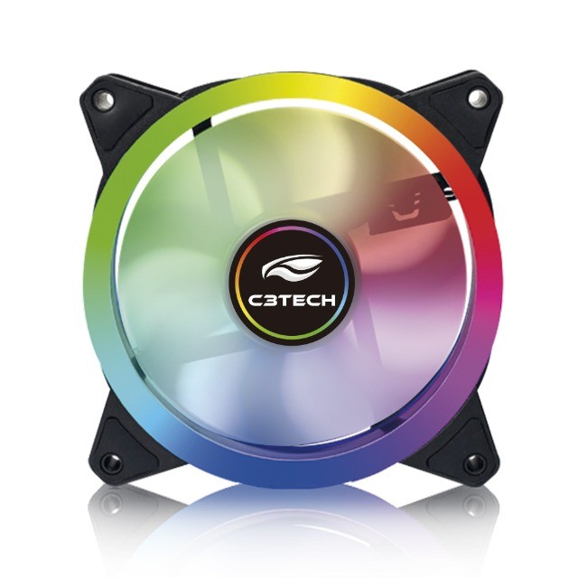 Cooler Fan Gamer Com Led RGB Silencioso 12cm Gaming Series C3TECH - Foto 6
