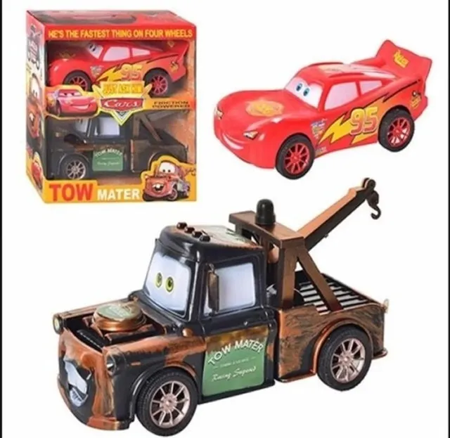 Kit Carros com 2 Carrinhos Relâpago Mcqueen Tow Mater Toyng