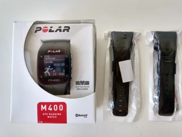 Relógio esportivo, marca Polar,  Monitor Cardíaco Modelo M400 Super profissional cor preto