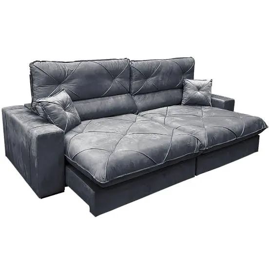 Sofá Retrátil e Reclinável Vienna Design  250cm Molas Ensacadas p765 - Foto 2