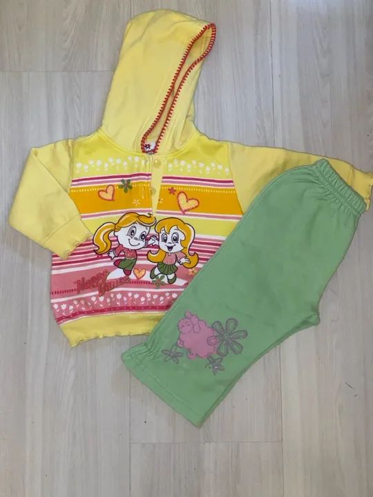 Conjunto em Moletom Brandili para Bebê tamanho G 