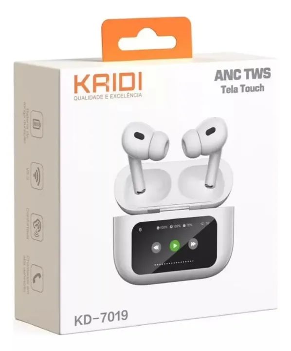 Fone De Ouvido Tela Touch Kaidi KD7019 Cancelamento De Ruído - Loja Natan Abrue  - Foto 3