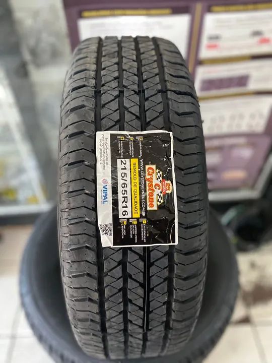 PNEU 215/65/R16 REMOLD CRYSTONE VIPAL (instalação gratuita)
