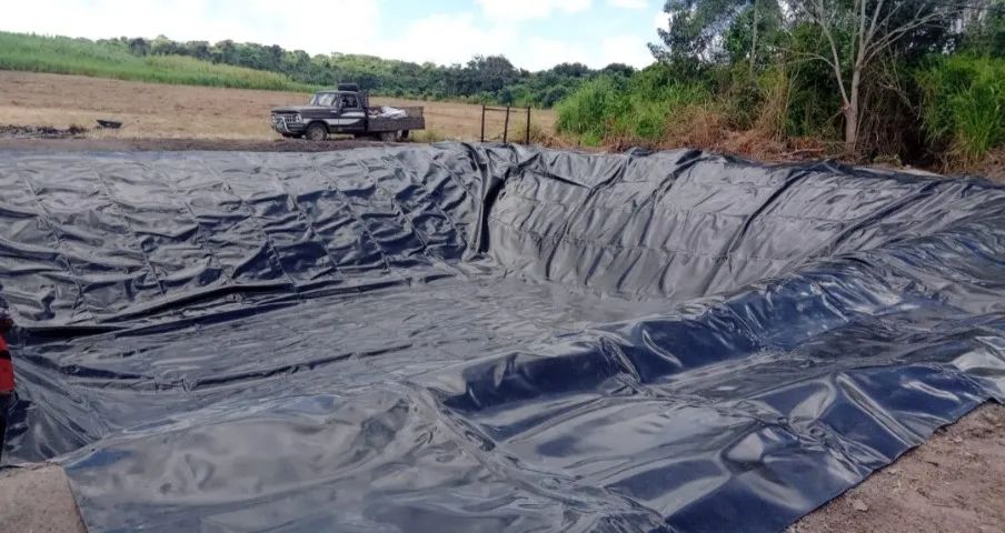Lona 1,0 mm Preta Geomembrana de Pead 7 x 3