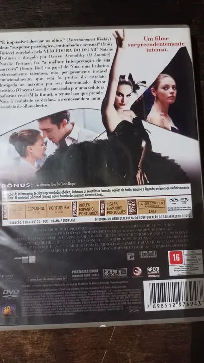 Cisne negro dvd filme  - Foto 2